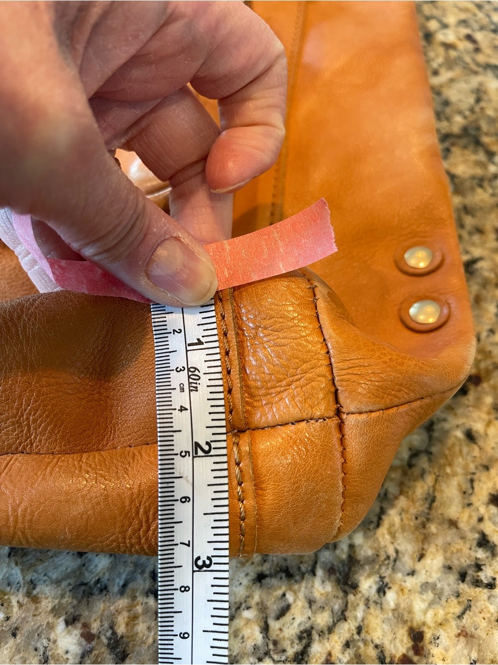 Vintage 2000s JCrew Cognac Leather Tote - Picture 6 of 6